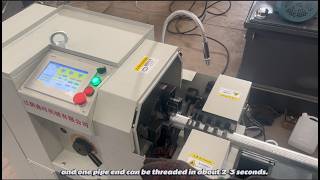 Smart Pipe Threading Machine Demo | Fast Pipe End Threading with Easy Joystick Control
