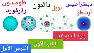 1-بنية الذرة  الدرس 1 الباب الأول (٢ ثانوي)