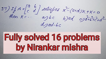 Solved problems from 29 to44//solved problems related to matrices//involuntary matrix//idempotent ma