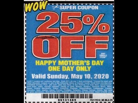 Harbor Freight 25% Off Coupon ONE DAY ONLY (Plus ITC Coupons)