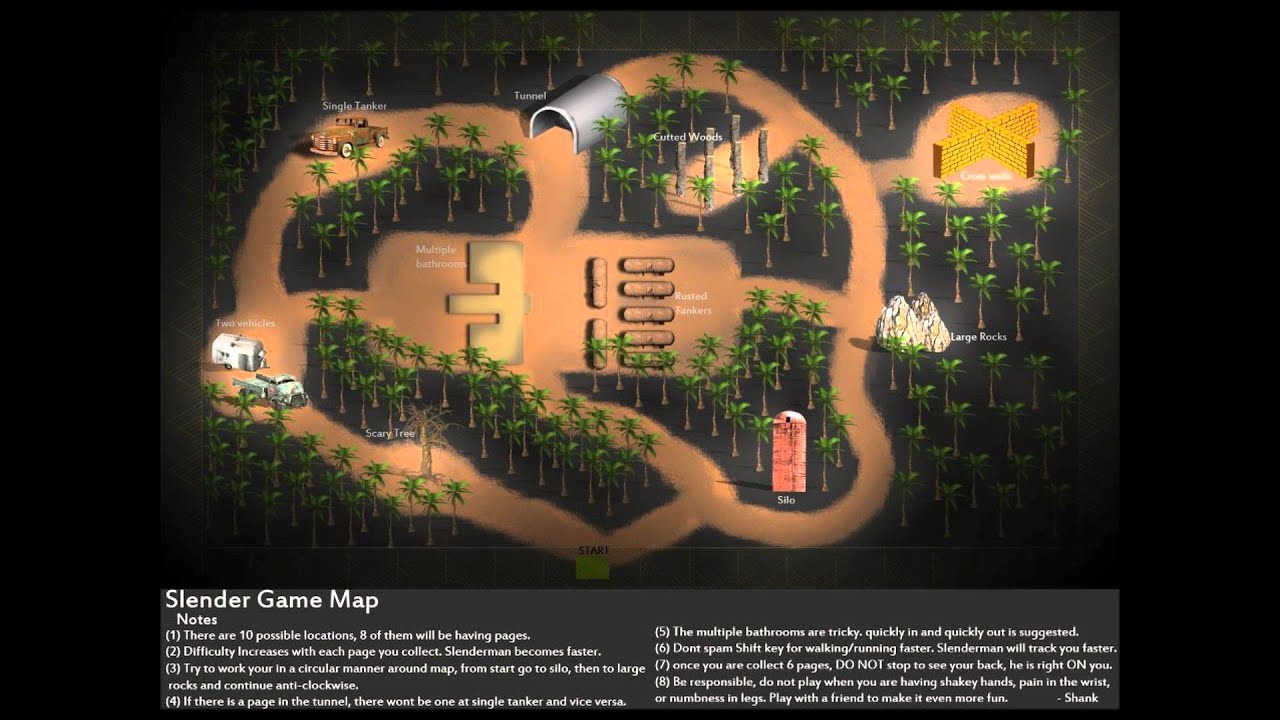 Карта леса слендермена