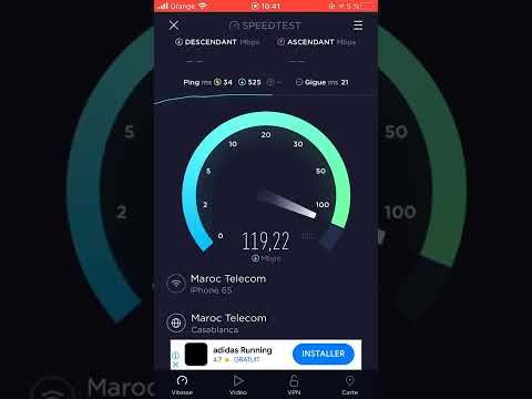 test speed 30 mega orange unlocked avec la carte sim maroc telecom 4G+