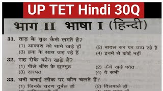 UP TET Hindi MCQ 2026 | 30 महत्वपूर्ण परीक्षोपयोगी प्रश्न | Full Practice set #cdp #hindi Set 38