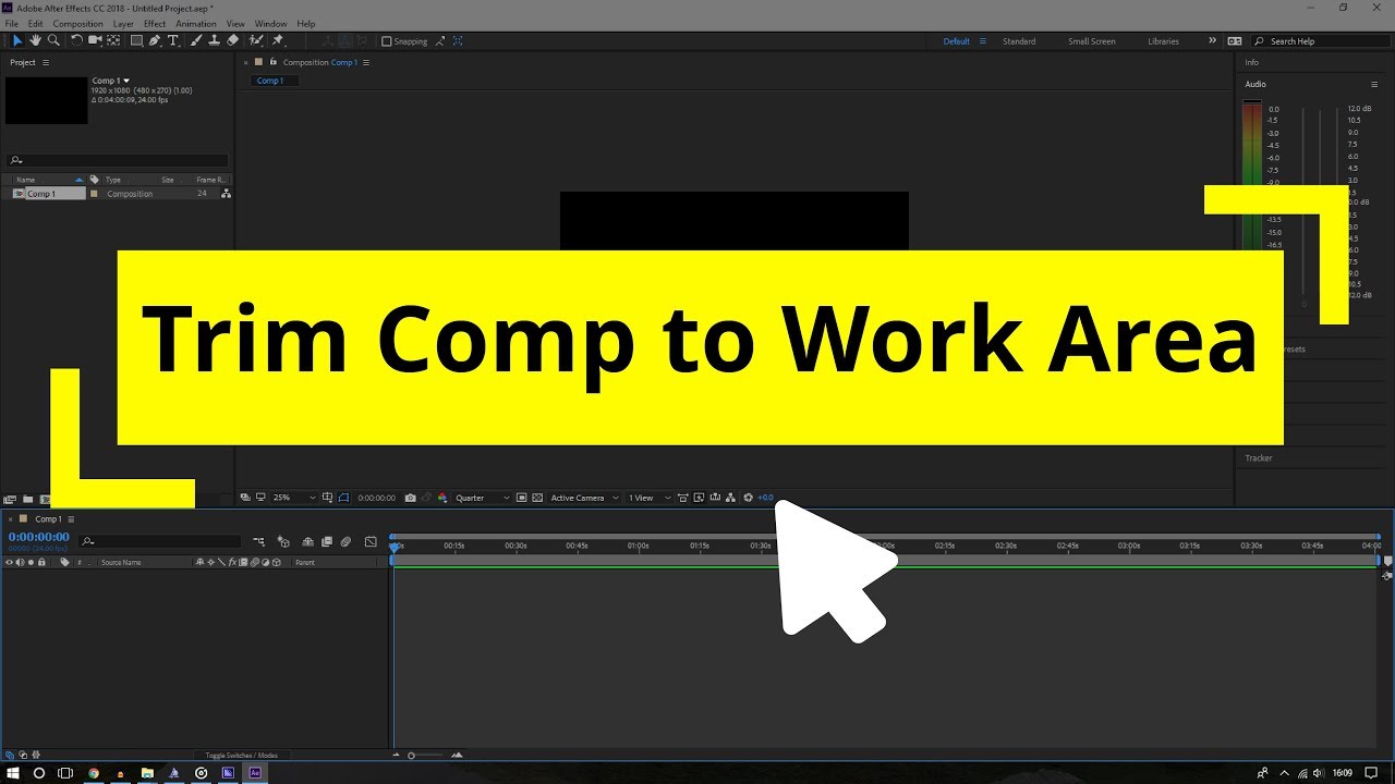 How to Trim Comp Work Area in After CC - YouTube