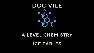 ICE Tables | A Level Chemistry | Dr James Vile