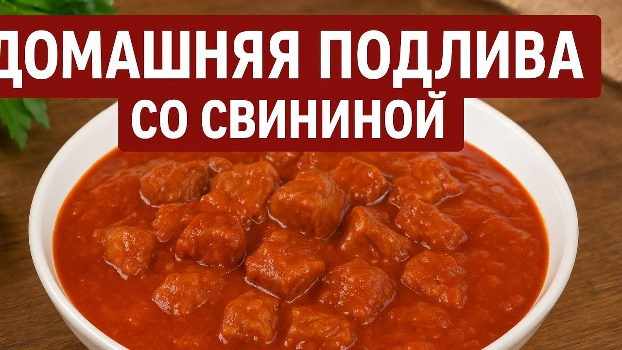 Домашняя подлива со свининой