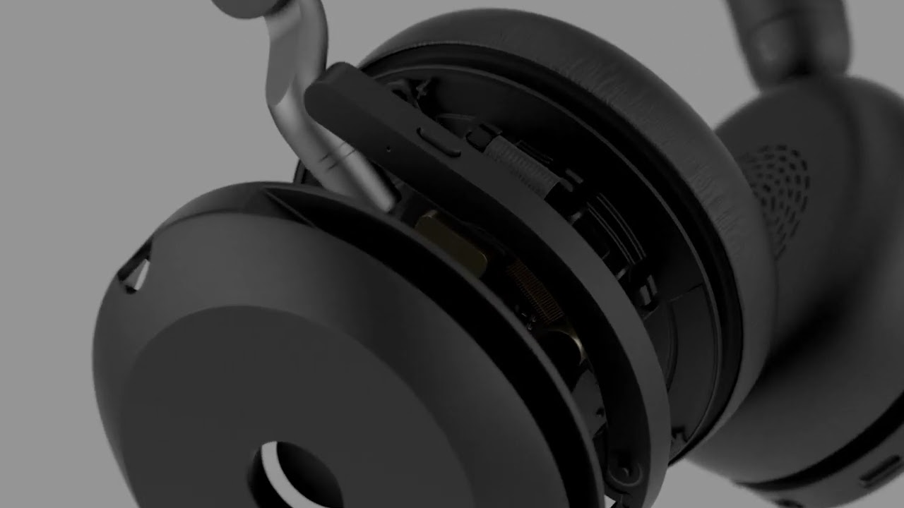 Jabra Evolve2 75 PC Wireless Headset with 8-Microphone Technology