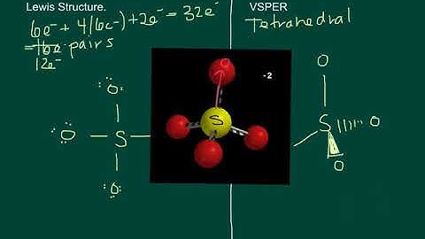 Lewis and VSPER structure of SO4