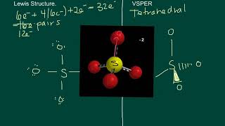 Lewis and VSPER structure of SO4