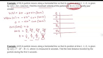 Notes 6.4 Rectilinear Motion