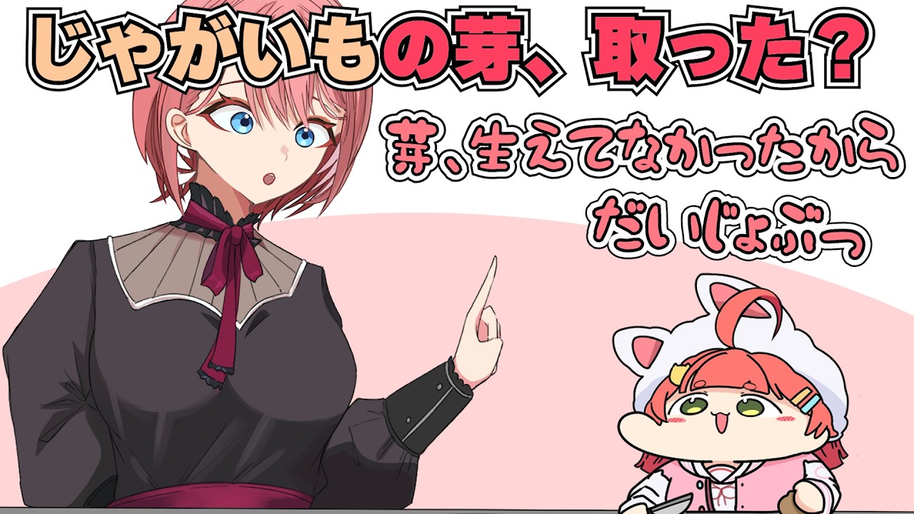 【手描き】赤たんに料理をさせてはいけない理由がわかる動画【さくらみこ/鷹嶺ルイ/星街すいせい/ホロライブ切り抜き】