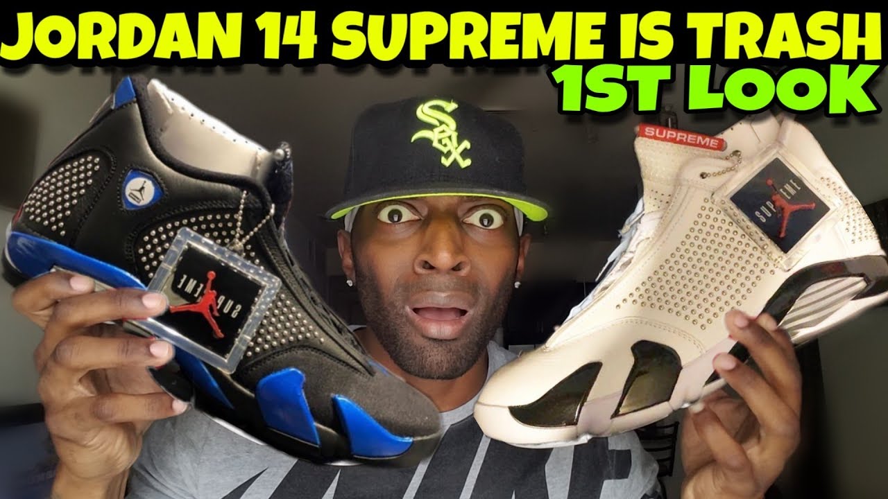 A close Look at Supreme's Nike Jordan 14 - The Rabbit Society