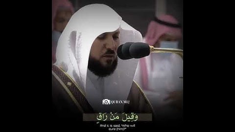 كلا إذا بلغت التَّرَاقِيَ وقيل من راق وَظَنَّ أَنَّهُ الْفِرَاقُ ً تلاوة الشيخ ماهر المعيقلي