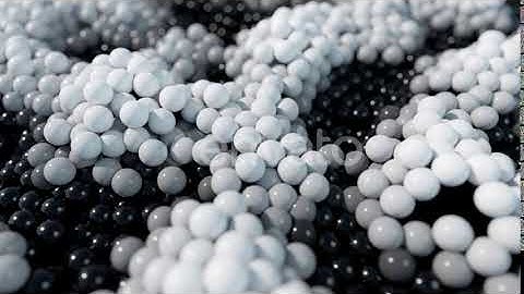 Dynamic Black and White Balls on a Moving Wave Surface | Motion Graphics - Envato elements