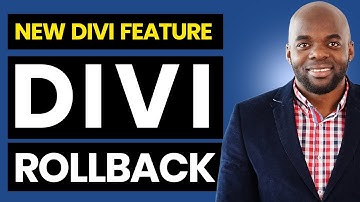 Divi News -  Divi Rollback Feature