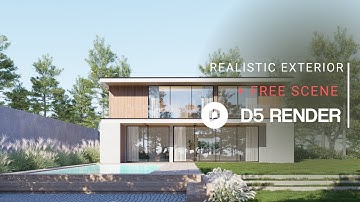 Realistic Exterior Render with D5 Render | Private House 305 | Downloadable Project File Included