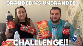 BRANDED VS UNBRANDED FOOD/DRINK CHALLENGE!!