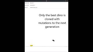 Full Genetic algorithm - AI learns to play Chrome Dinosaur Dame Update