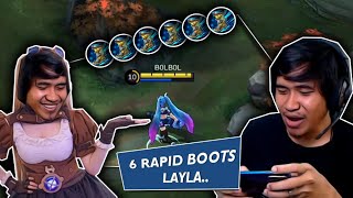 Layla na Gamit 6 Rapid Boots sa Rank Game