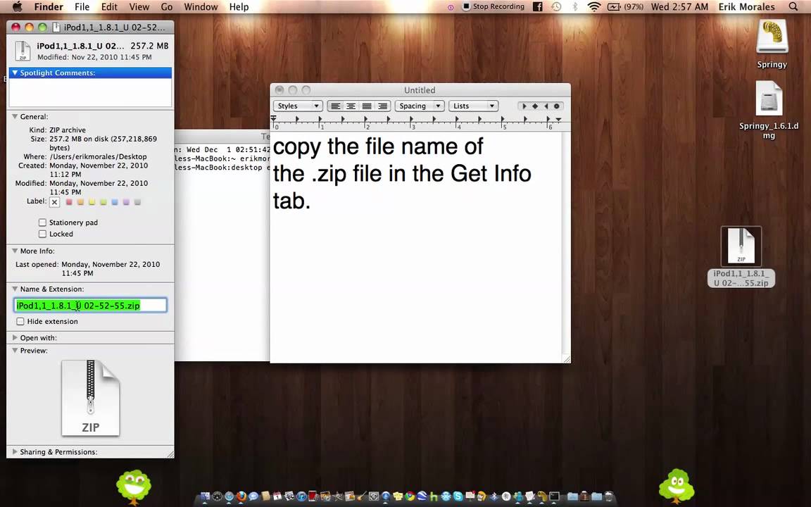 how to save in a zip file on a mac