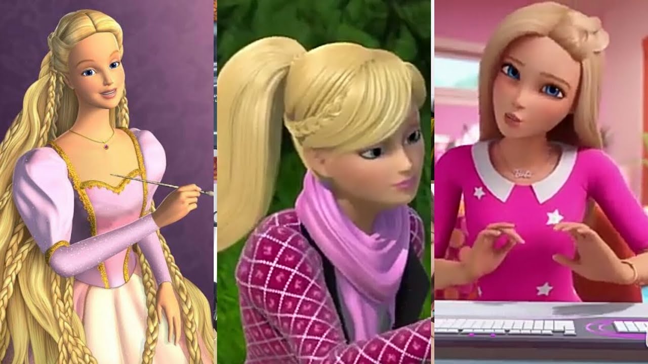 PART 1 ( LOOK - 1) Barbie's simple look with bun hairstyle...#barbie -  YouTube