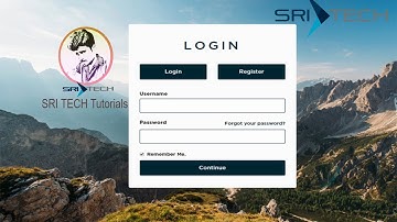 [SRI TECH] How to Create a Login Form Page in HTML | Web Development Tutorials 2018