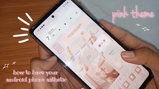 how to have an aesthetic phone pink theme ✨ samsung a52 screenshot 5