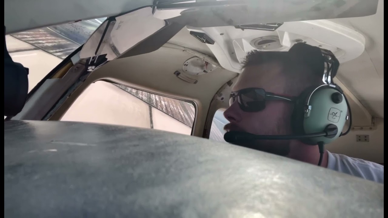 First solo flight (inside cockpit view)