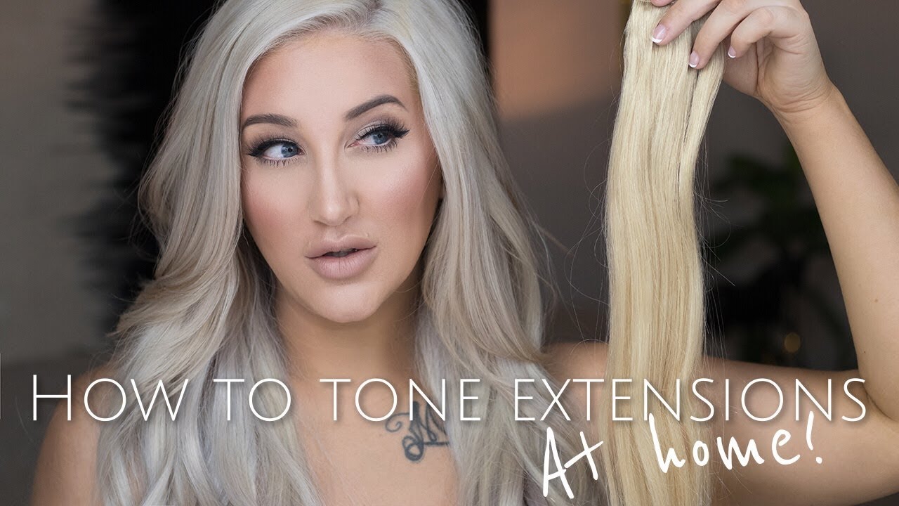 How to Tone Extensions at Home | Golden to ICY BLONDE