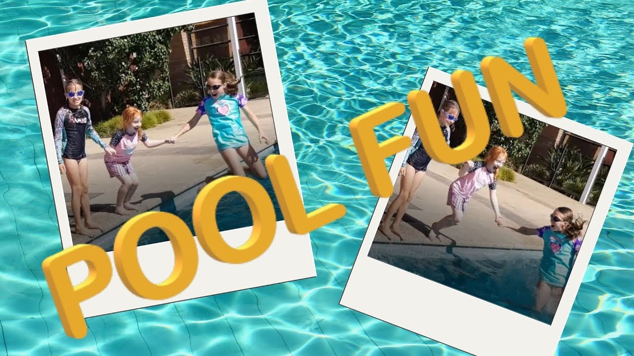 Summer Pool Fun - Enjoying splashing in the Pool - YouTube