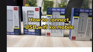 How to connect usb pocket wifi to mobile