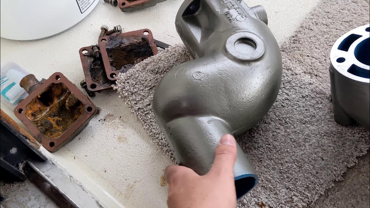 Silverton 34C Marine Chevy 5.7 Vortec Exhaust Manifold Replacement