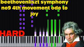 beethovenliszt symphony no9 4th movement ode to joy (PIANO TUTORIAL) [HARD]