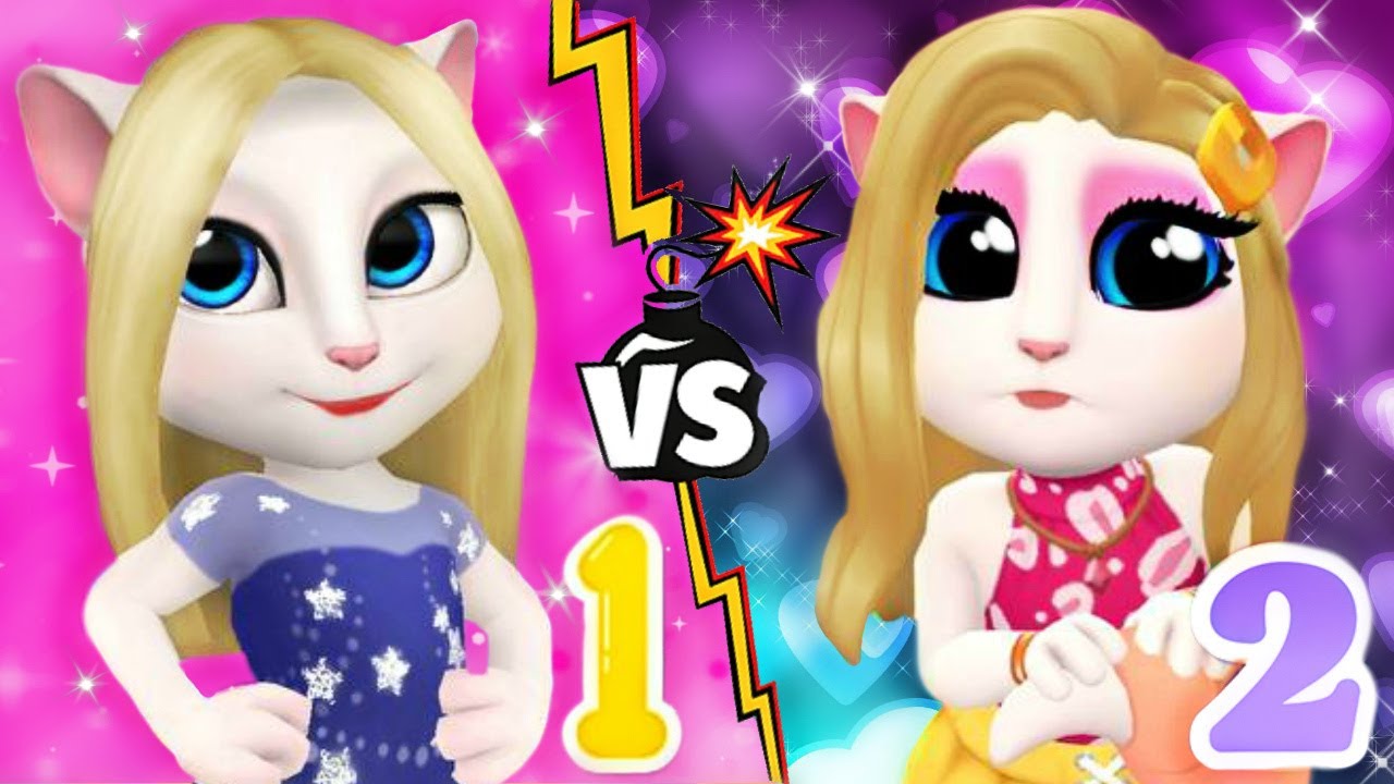 My talking Angela 1 VS My talking Angela 2 💣