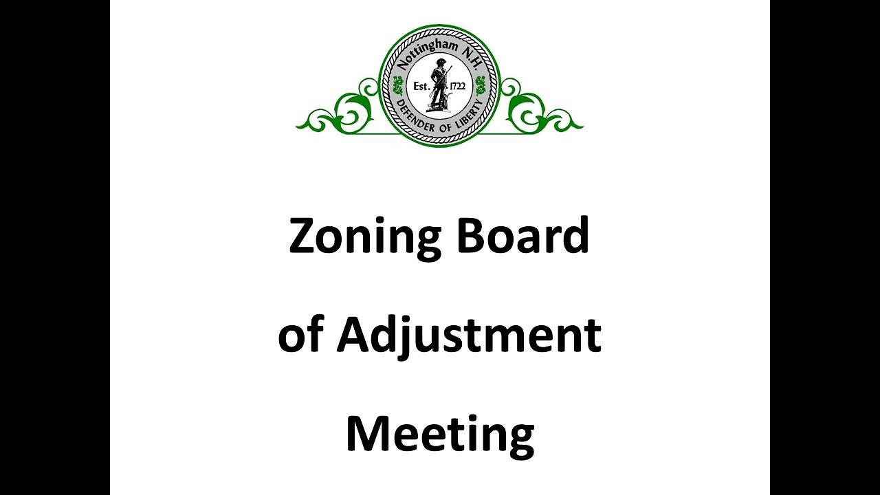 Zoning Board of Adjustment Meeting October 17, 2023 YouTube