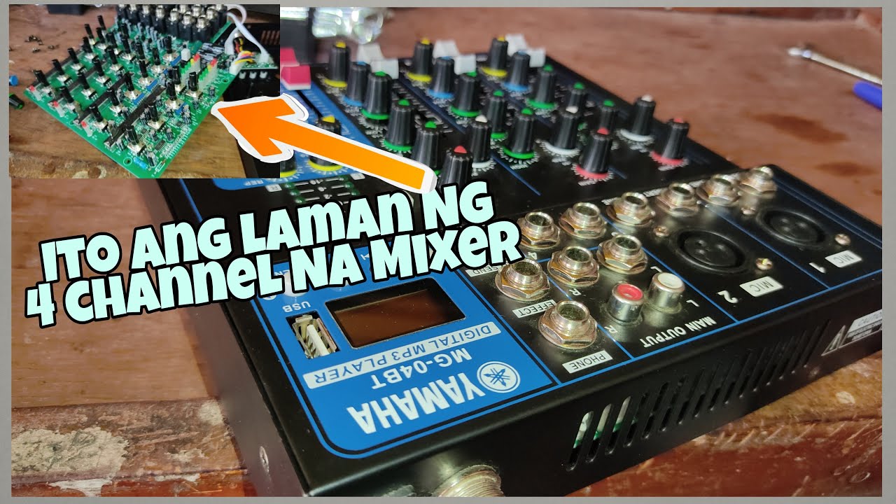 MG04 BT YAMAHa Mixer 4 Channel Buksan natin, Laman ng Mixer 4 Channel