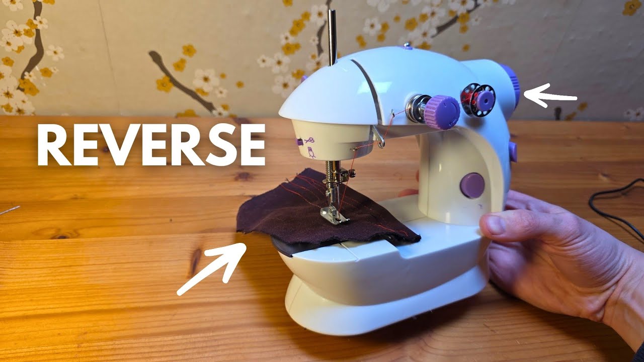 How to Sew in REVERSE with Mini Sewing Machine - YouTube