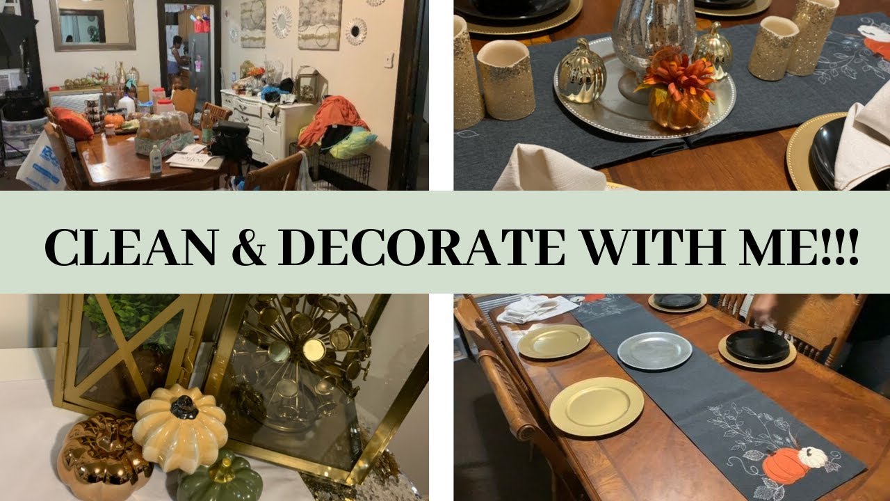 CLEAN WITH ME DINING ROOM & FALL DECORATE WITH ME // SHYVONNE MELANIE TV