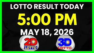 Lotto Result Today 5PM May 18, 2026 Swertres EZ2 PCSO Lotto Draw
