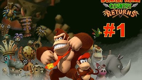 Donkey Kong Country Returns - Walkthrough Part 1 - [HD] (Wii/3DS)