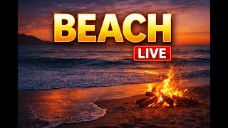 LIVE BEACH RAIN & WAVES | NIGHT OCEAN AMBIENCE FOR SLEEP, FOCUS & MEDITATION screenshot 2