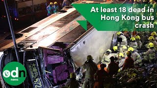 At least 18 dead in Hong Kong bus crash