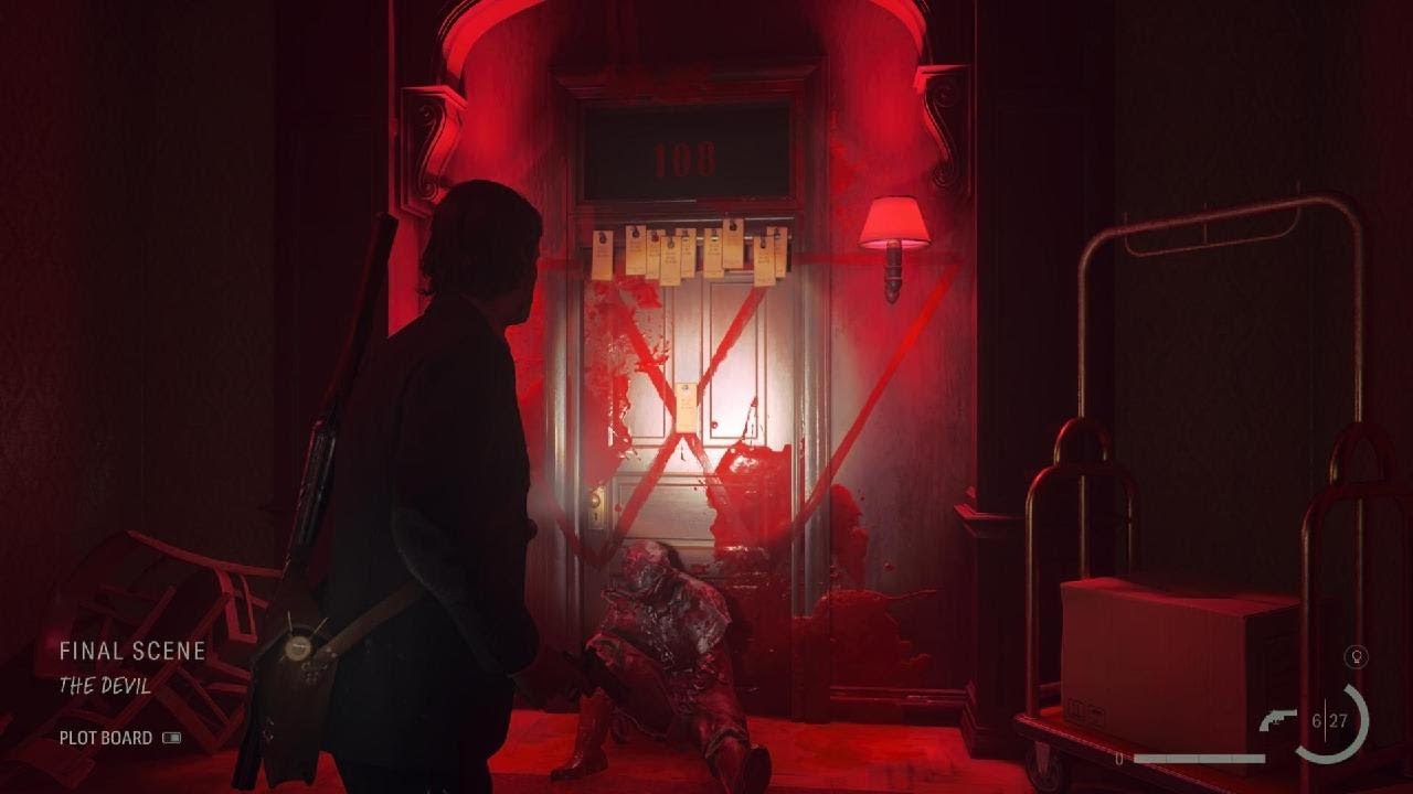 Alan Wake 2 Investigate The Murder Site At Room 108 Main Story Scenario PS5 Cutscene Gameplay