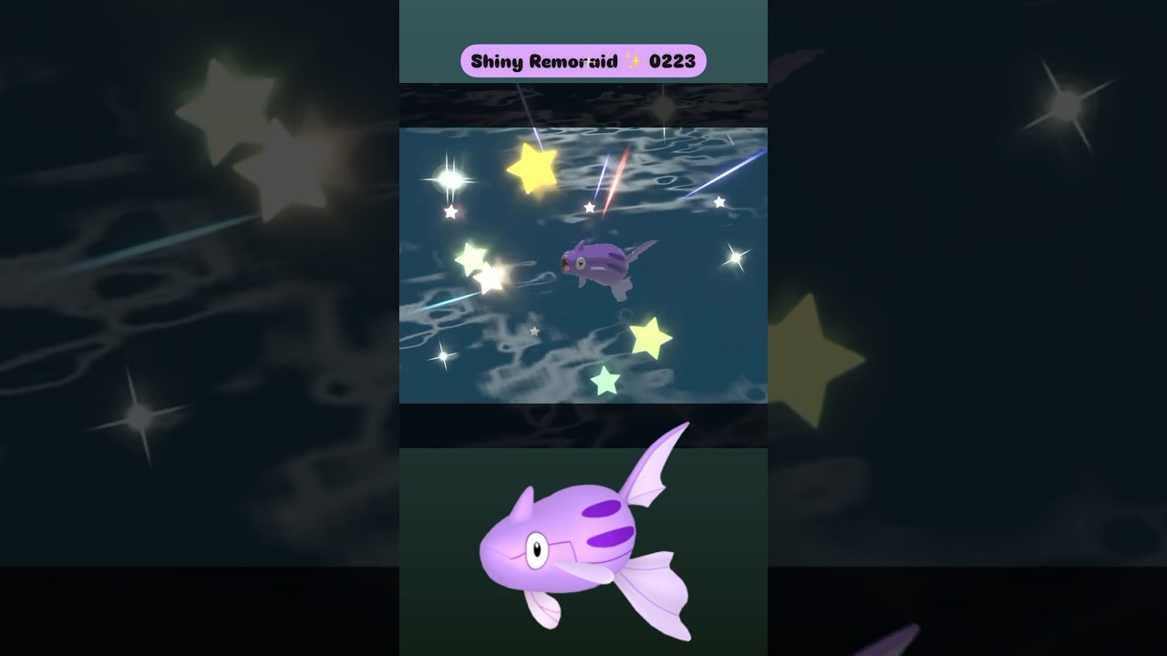 Shiny Remoraid ✨ 0223 caught in Pokemon Legends Arceus