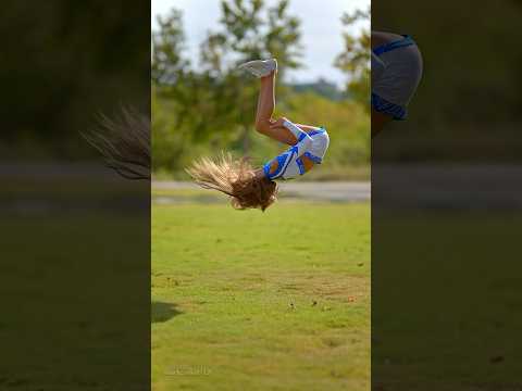 Back flip awesomeness with LillyAnn #slowmotion #cheerleaders