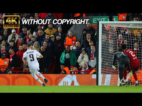Benzema Second Goal Vs Liverpool 2023 4K 60FPS Without Copyright 