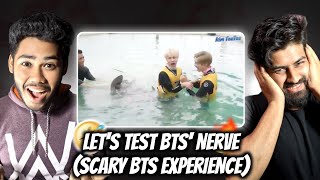 Let's test BTS' nerve (Scary BTS experience) REACTION