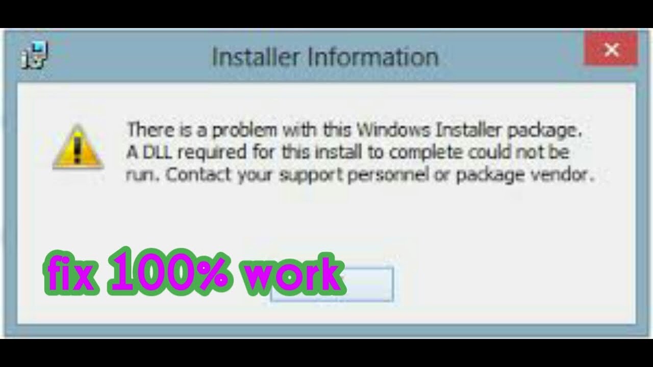 cara atasi error saat instal file format msi - YouTube