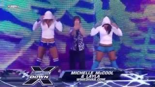 WWE Raw Lay-Cool vs Eve Torres & Maryse (Kelly Kelly Gets Drafted to SmackDown)