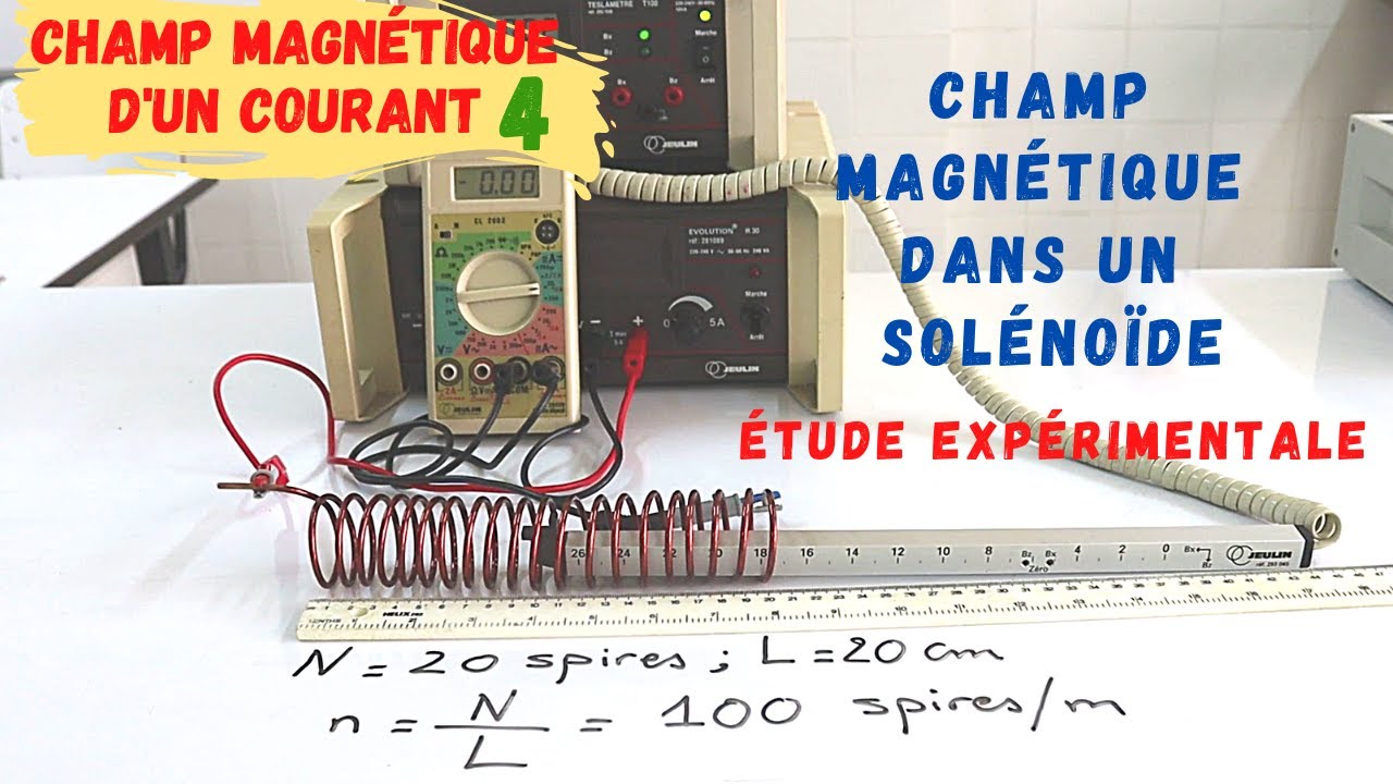 Champ magnétique d'un solénoïde 4: Etude expérimentale du champ magnétique dans un solénoïde